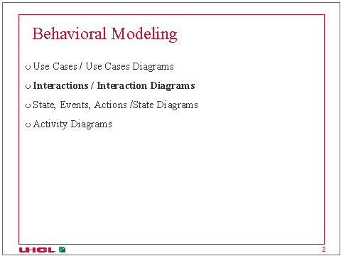 Behavioral Modeling